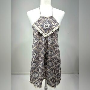 Moon river cotton halter dress swim coverup size XS